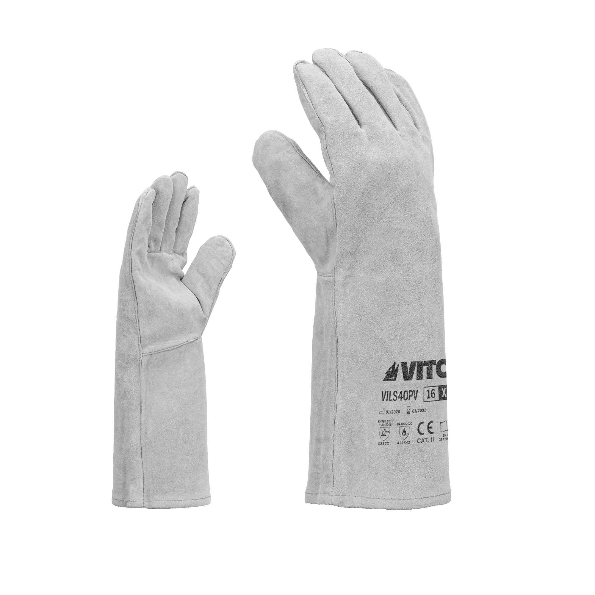 Guante de Piel para Soldador 40CM VITO VILS40PV